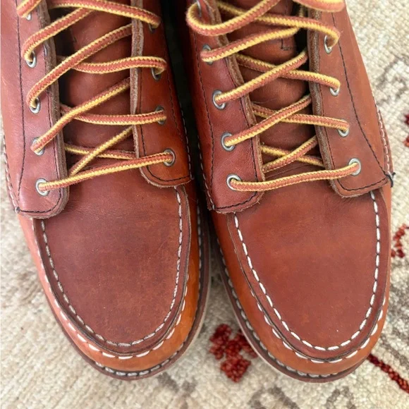 Red Wing Shoes Women’s Moc Boots - Tan Leather - Picture 7 of 12